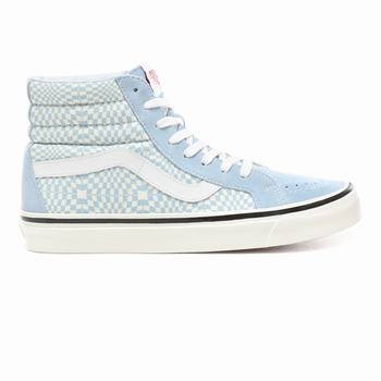 Damske Kotnikove Tenisky Vans Anaheim Factory Sk8-Hi 38 Dx Svetlo Modre/Biele VA49SQZWN